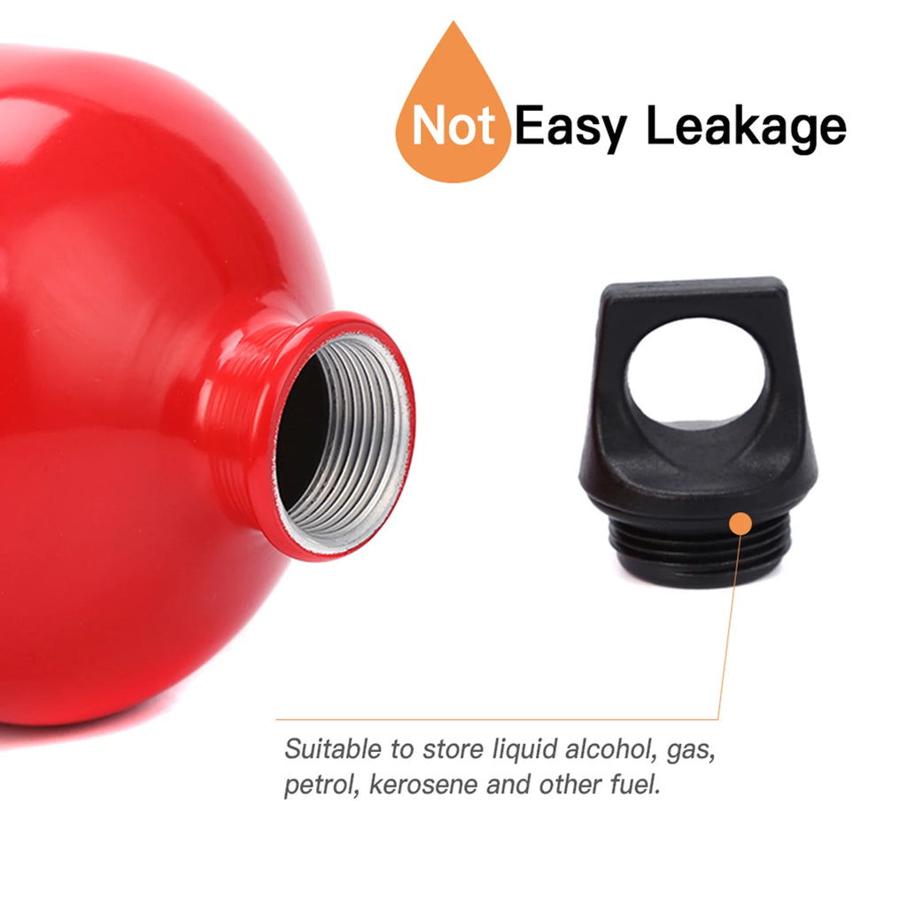 Oil-burning 1.5L Aluminum Fuel Bottle | Alcohol / Liquid Fuel Container for Camping, Hiking & Backpacking