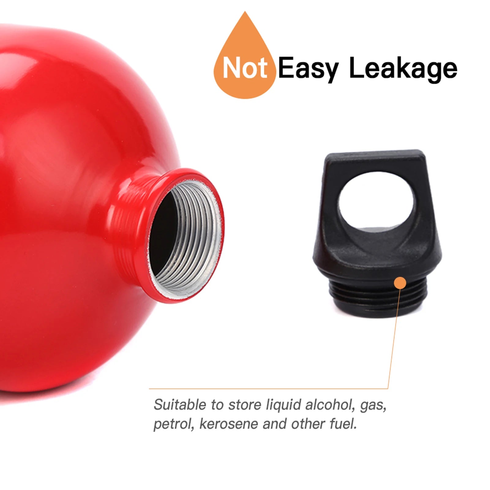 Oil-burning 1.5L Aluminum Fuel Bottle | Alcohol / Liquid Fuel Container for Camping, Hiking & Backpacking
