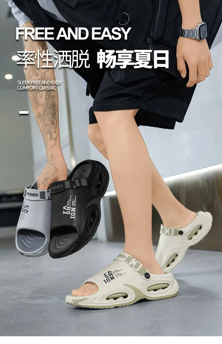 Men’s 2-in-1 Slip-On Sandals – Outdoor & Driving