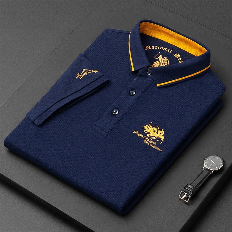 🎩 Men’s Embroidered Short‑Sleeve Polo Shirt
