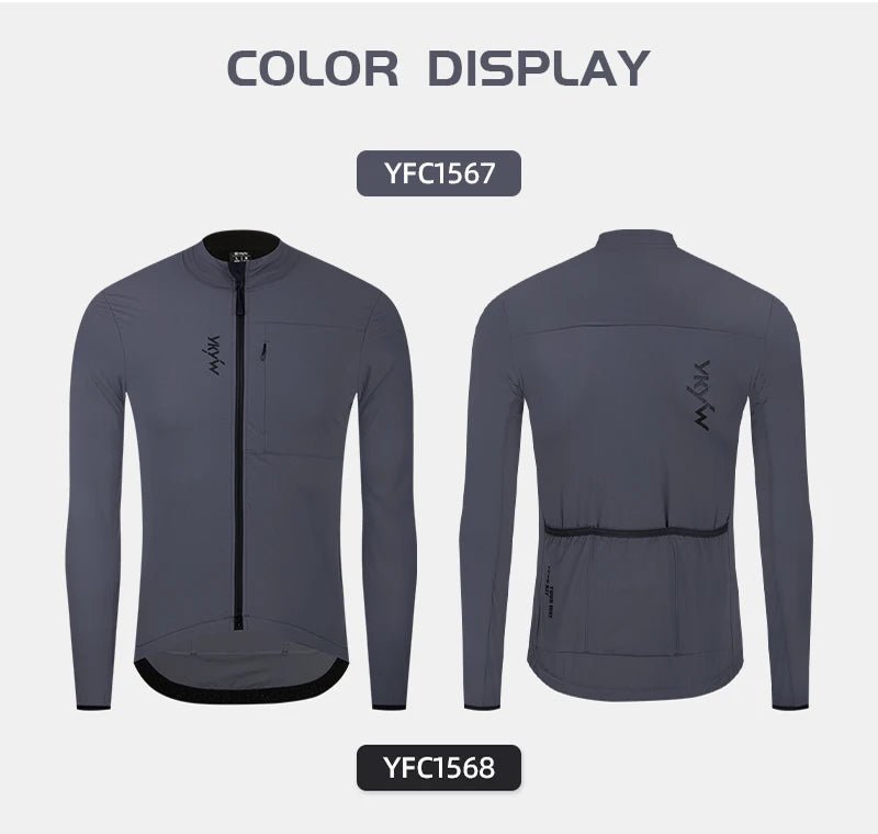 🚴 YKYW Thermal Fleece Cycling Jacket – Waterproof Windproof