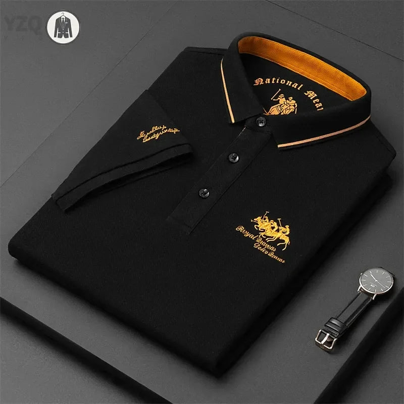 🎩 Men’s Embroidered Short‑Sleeve Polo Shirt
