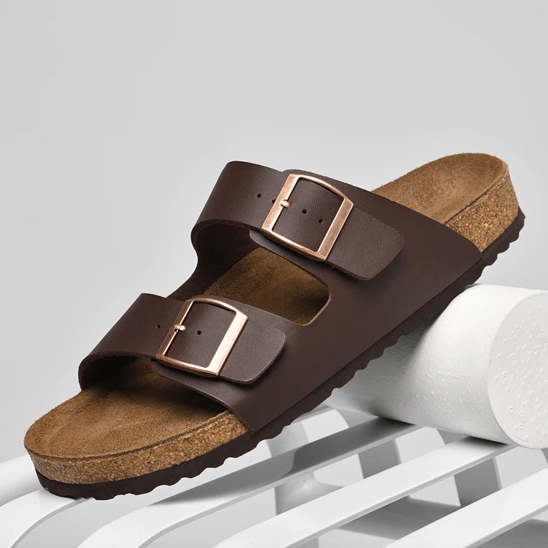 Men’s Casual Genuine Leather Sandals – Designer Style