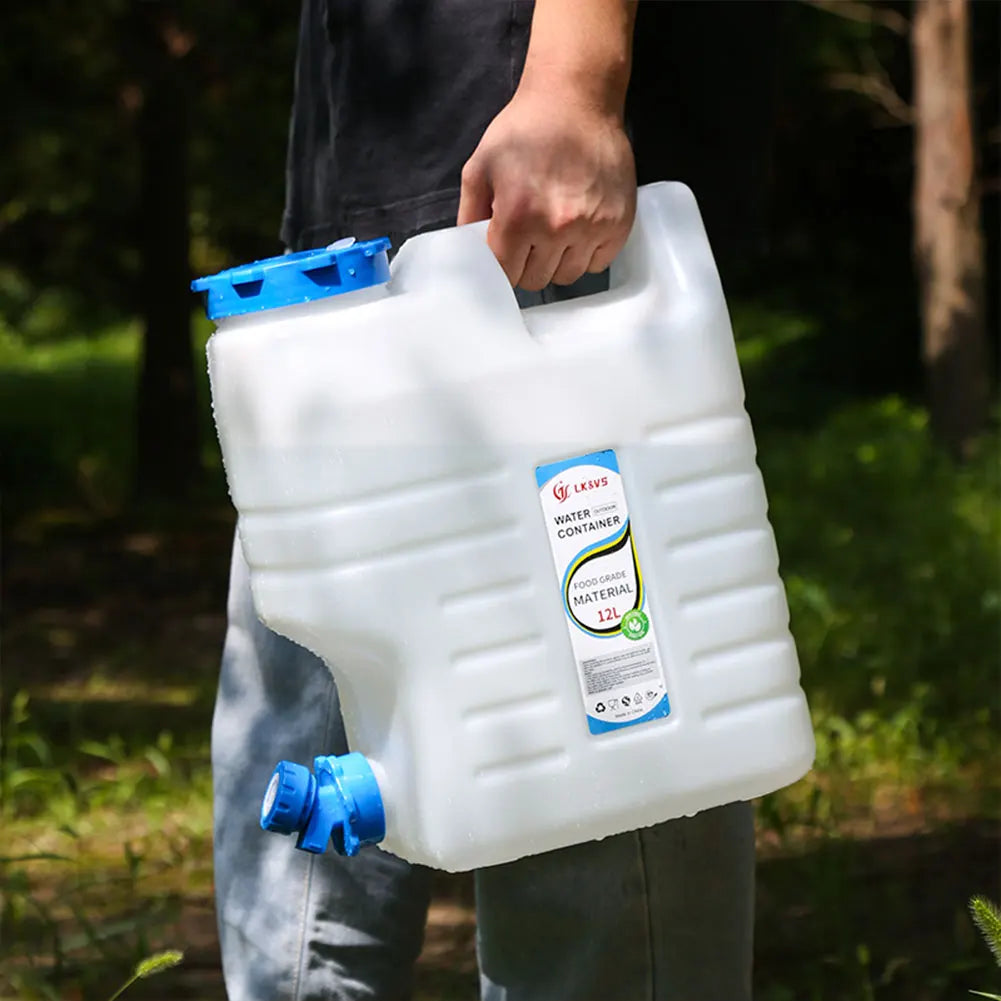 11/12L Water Storage Container with Faucet Portable Water Tank Large Capacity Drinking Water Bucket for Vehicle Car Camping