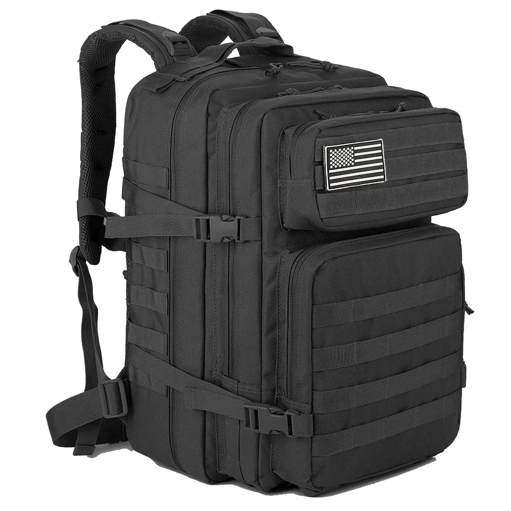 🎒 45L Tactical Outdoor Backpack | 3‑Day Molle Hiking Pack