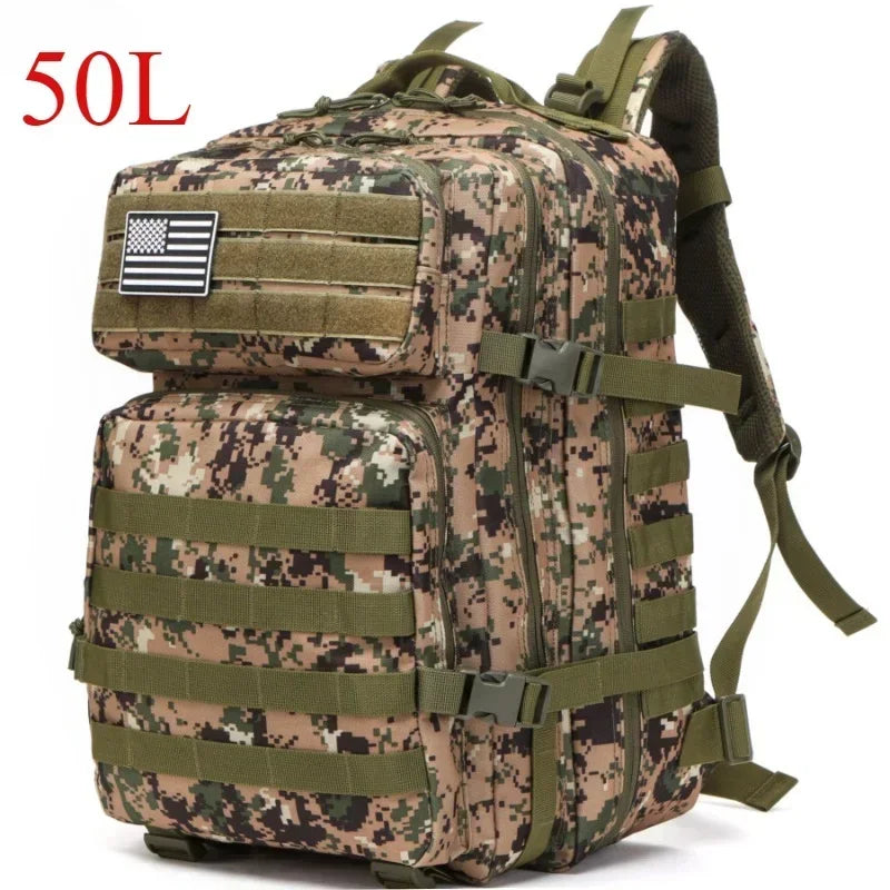 🎒 25L / 50L Tactical Molle Backpack – Outdoor & Multi‑Purpose