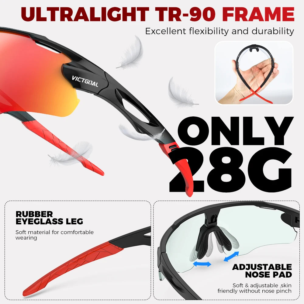 🕶️ VICTGOAL Photochromic Cycling Sunglasses