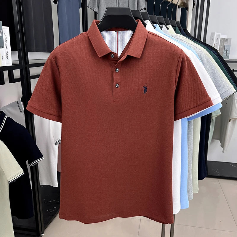 🐎 100% Pure Cotton Pony‑Embroidered Men’s Polo Shirt