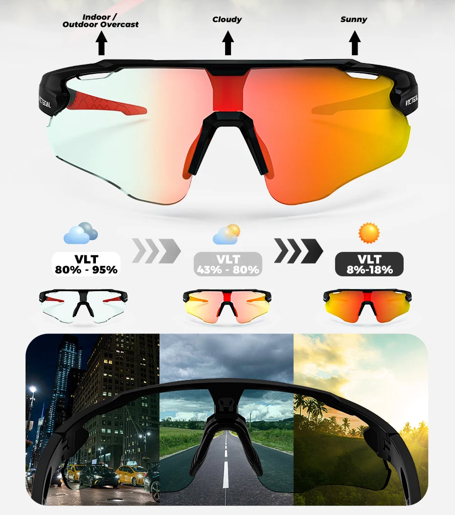 🕶️ VICTGOAL Photochromic Cycling Sunglasses