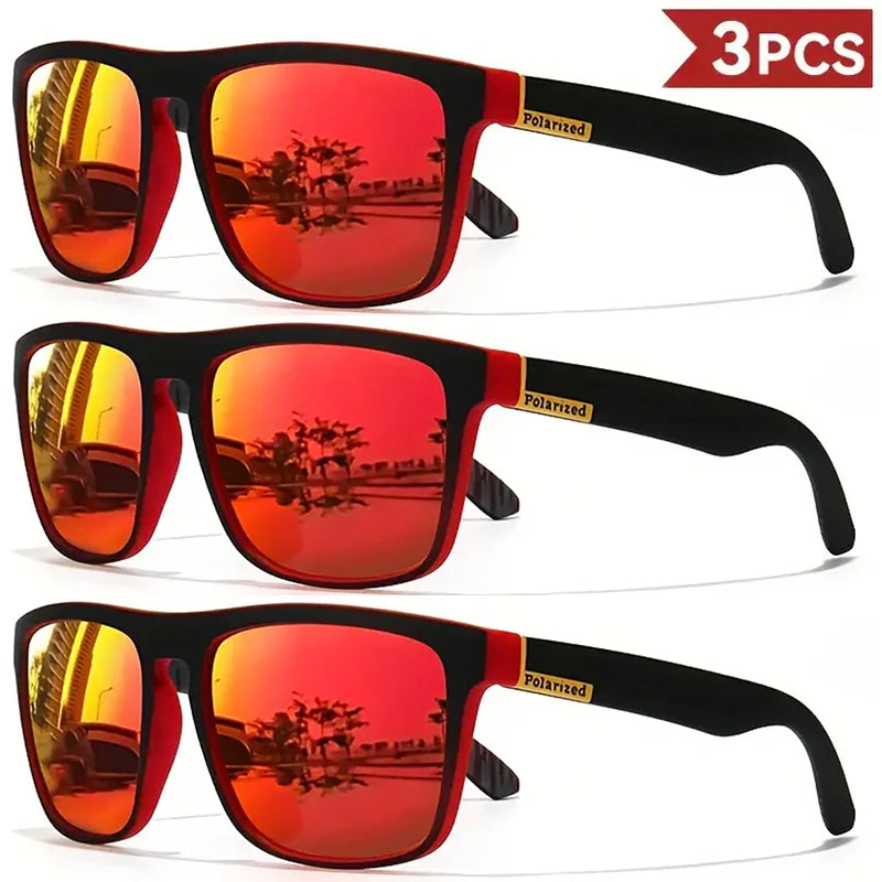 🕶️ Men’s Classic Square Sports Sunglasses (1/3/4 PCS Pack)