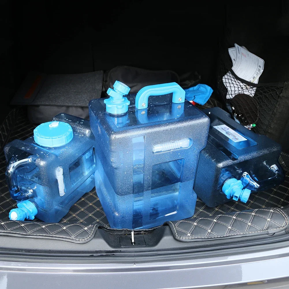 6/8/13/18L Water Container Portable Water Tank Container with Faucet No Leakage Large Capacity for Camping Cooking Water Storage