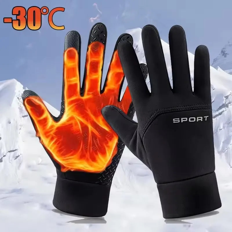 🧤 Men  Winter Thermal Gloves – Windproof, Touchscreen, Non‑Slip
