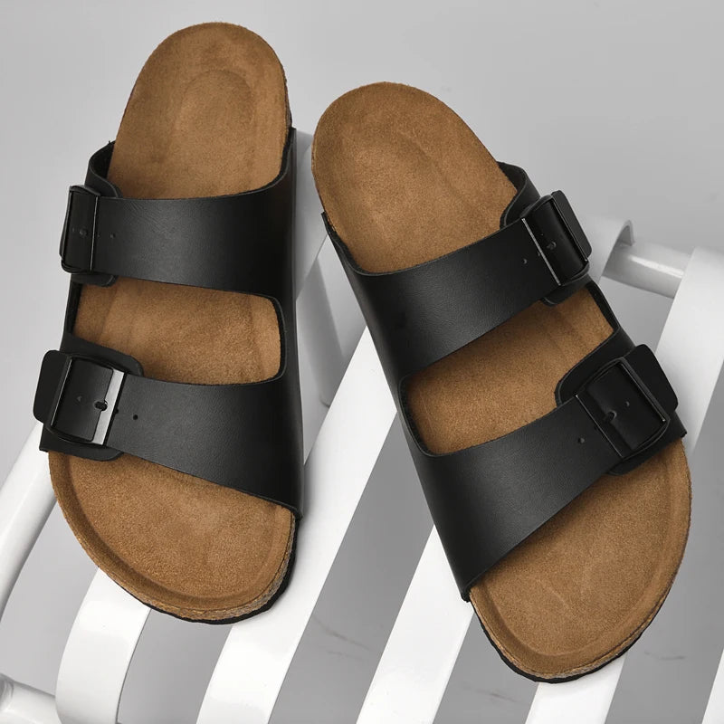 Men’s Casual Genuine Leather Sandals – Designer Style