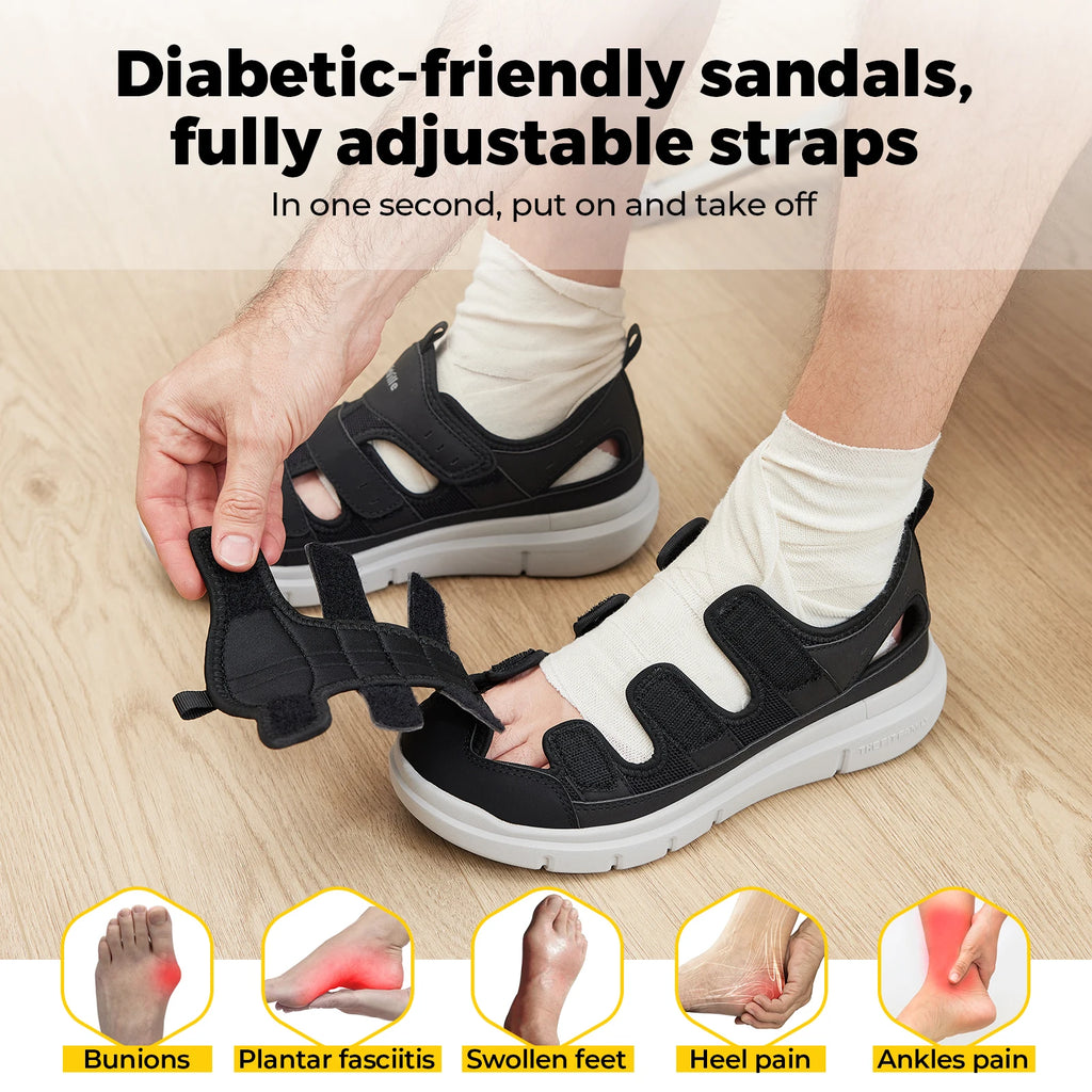 FitVille Men’s Wide Diabetic & Recovery Sandals