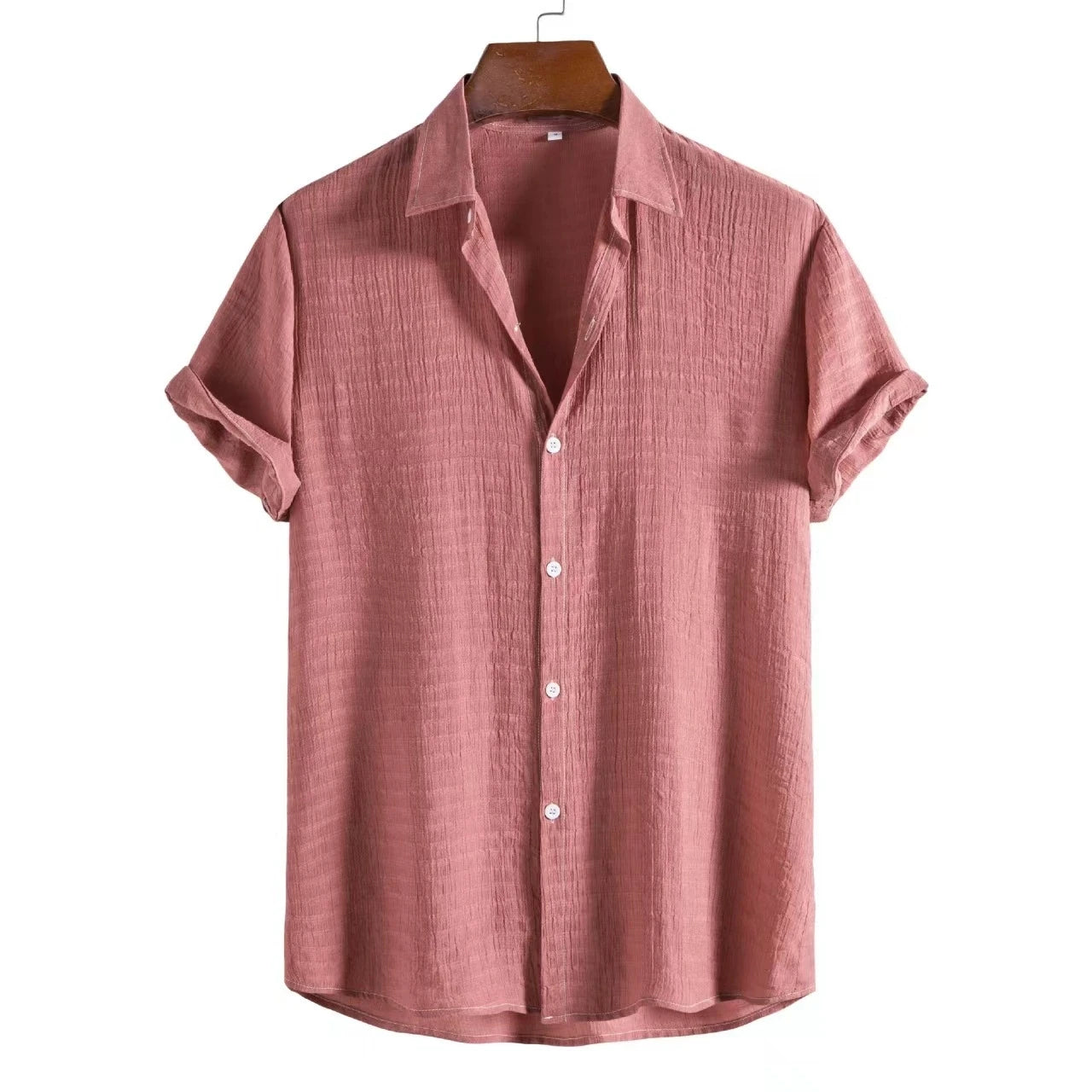 🌿 Men’s Cotton Linen Short Sleeve Shirt / Tee – Ultimate Summer Cool