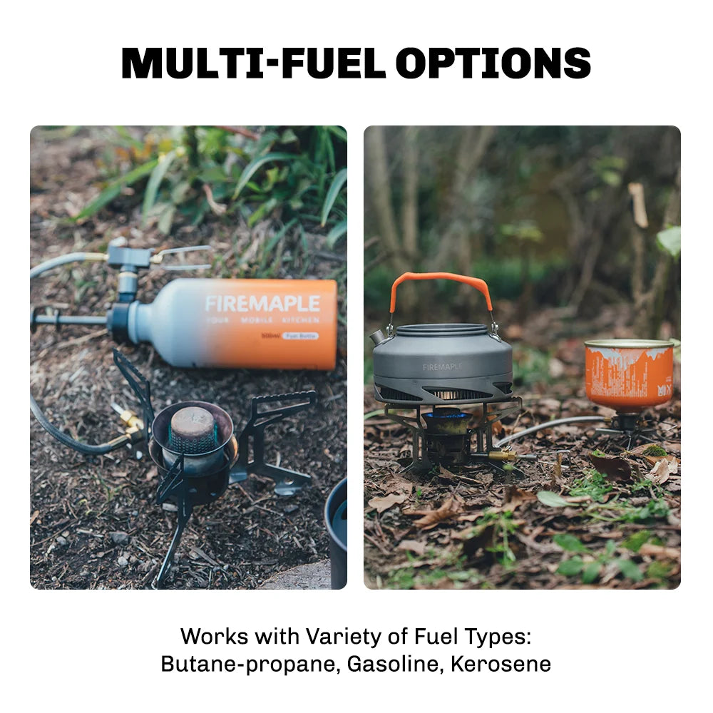 Fire-Maple Lava Multi-fuel Backpacking Stove Compact Outdoor Hiking Camping Portable Oil Gas Stove with Fuel Bottle
