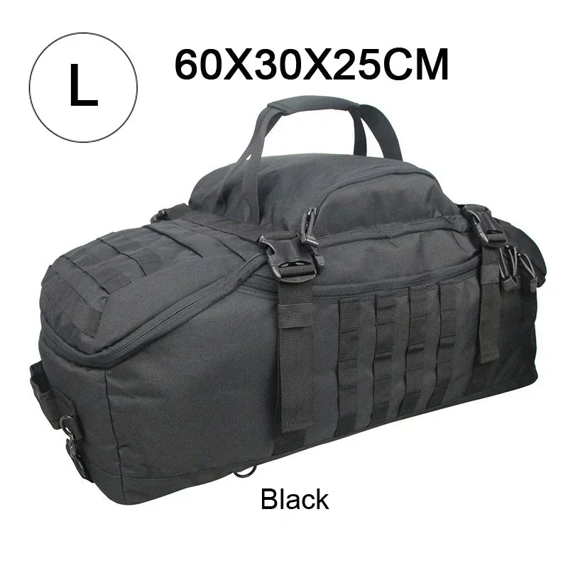 🎒 30L / 45L / 80L Tactical Duffle Backpack | 3‑in‑1 MOLLE Outdoor Bag Convertible design: works as backpack, duffle bag, or shoulder bag — tough, waterproof, built for travel, camping, and heavy use