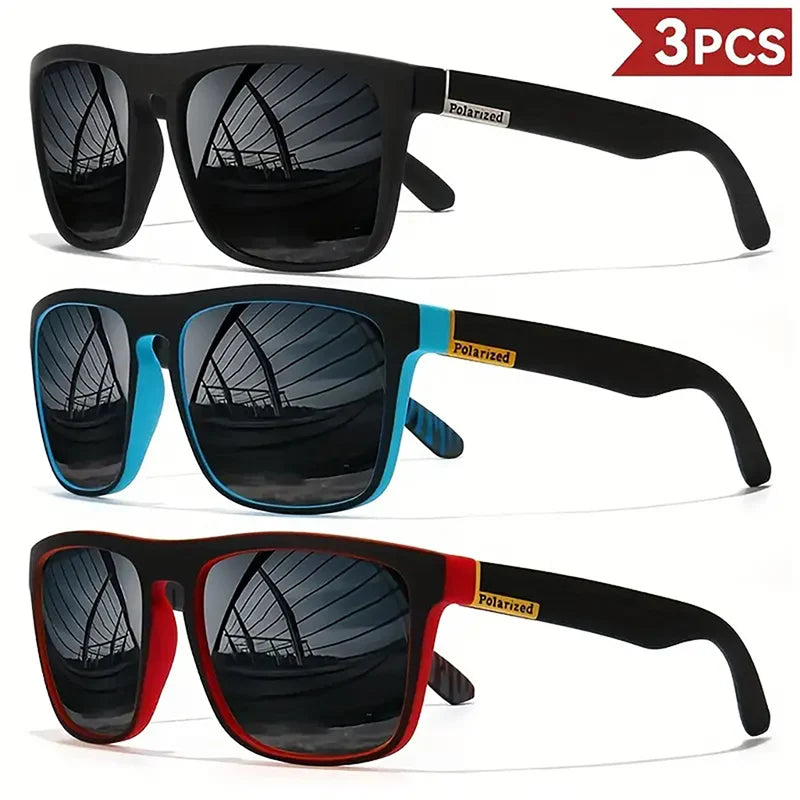 🕶️ Men’s Classic Square Sports Sunglasses (1/3/4 PCS Pack)
