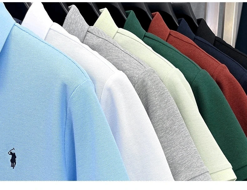 🐎 100% Pure Cotton Pony‑Embroidered Men’s Polo Shirt