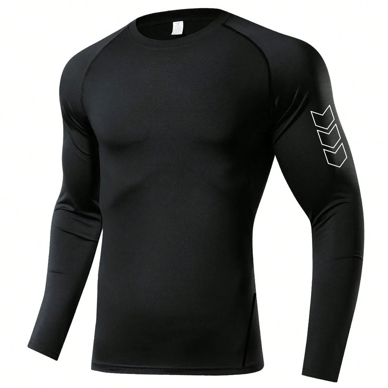 🖤 Men’s Black Compression Long Sleeve Base Layer