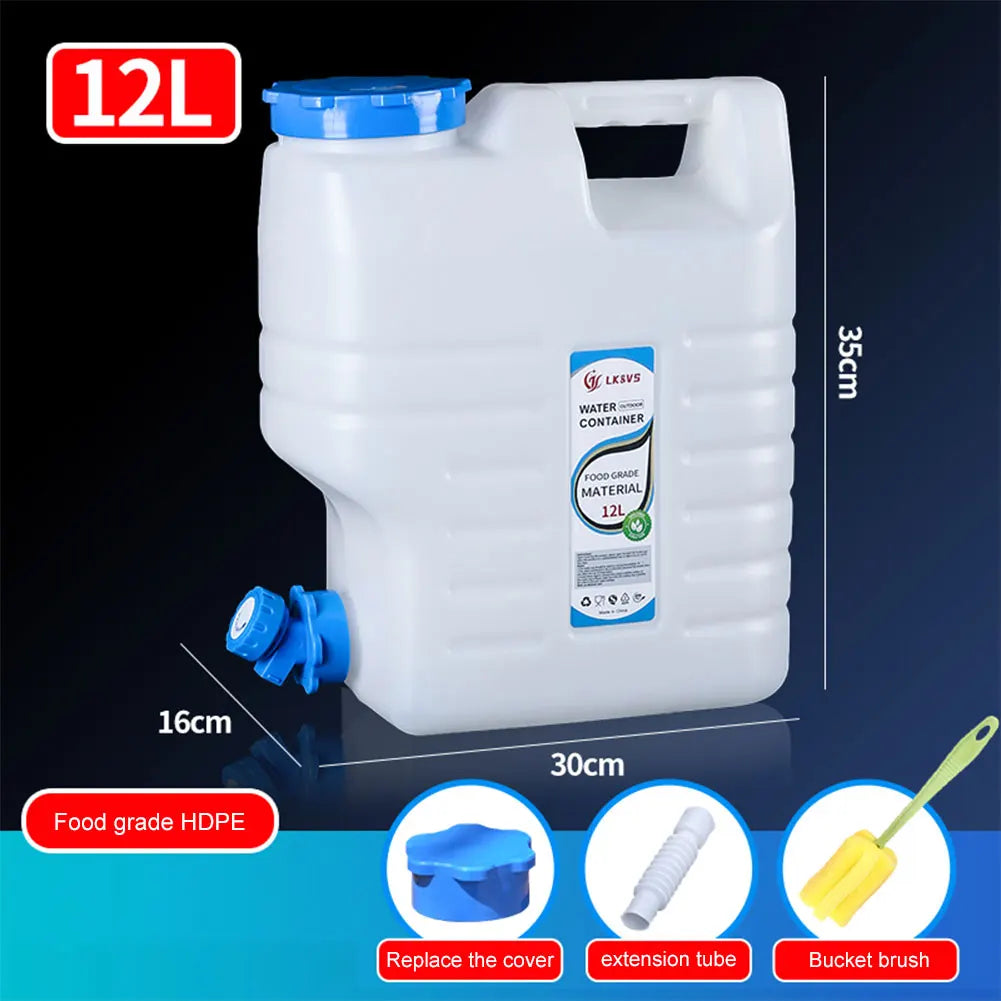11/12L Water Storage Container with Faucet Portable Water Tank Large Capacity Drinking Water Bucket for Vehicle Car Camping