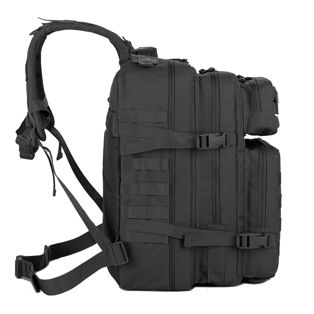 🎒 45L Tactical Outdoor Backpack | 3‑Day Molle Hiking Pack