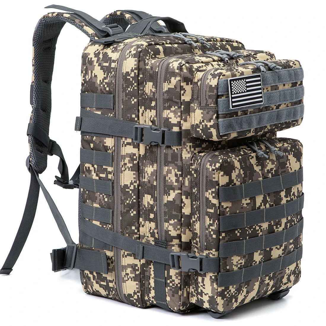 🎒 45L Tactical Outdoor Backpack | 3‑Day Molle Hiking Pack