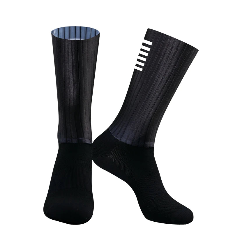🧦 New Silicone Aero Cycling Socks | Anti‑Slip Men’s Sport Socks