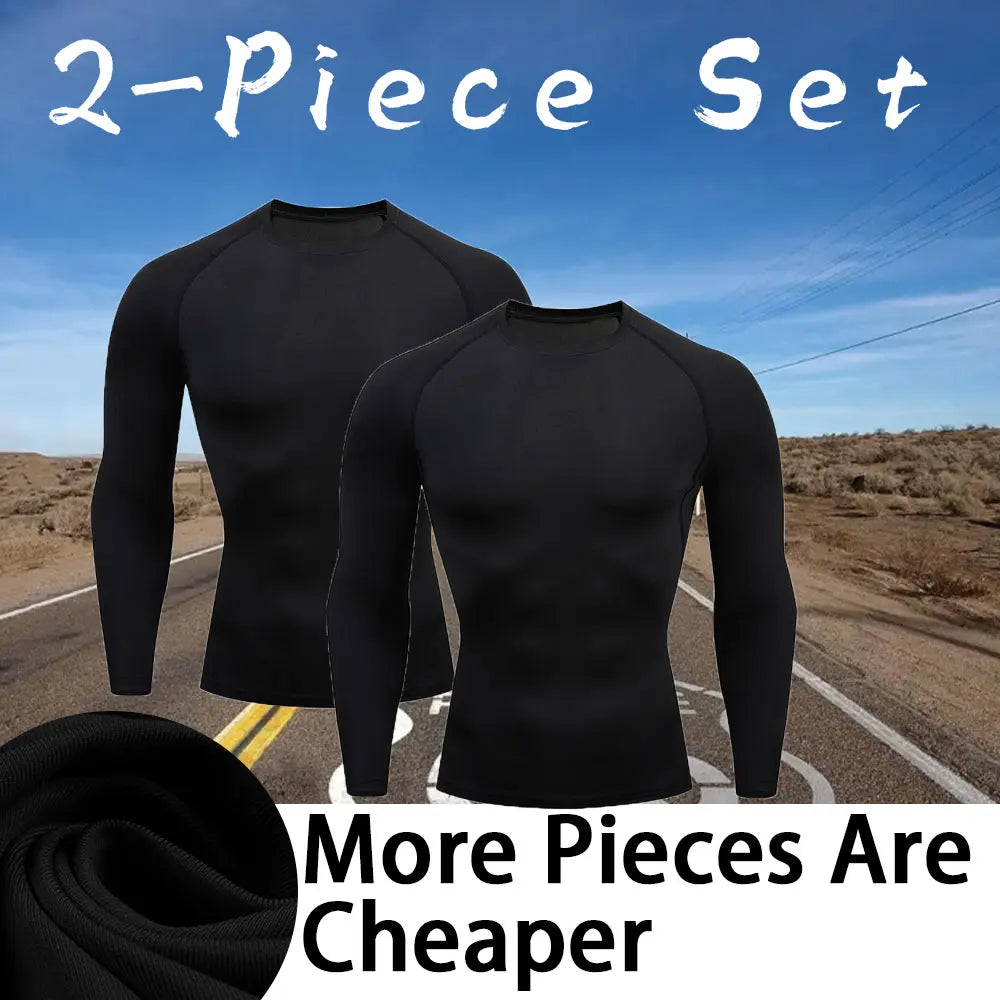 🧣 Men’s Turtleneck Compression Long Sleeve Rash Guard