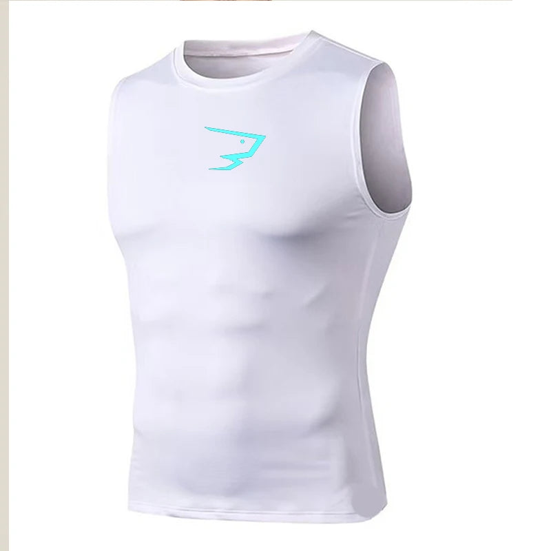 🚴 Reflective White Sleeveless Cycling Base Layer Vest