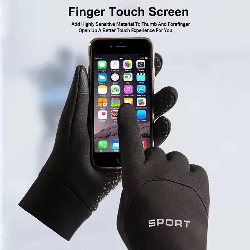 🧤 Men  Winter Thermal Gloves – Windproof, Touchscreen, Non‑Slip