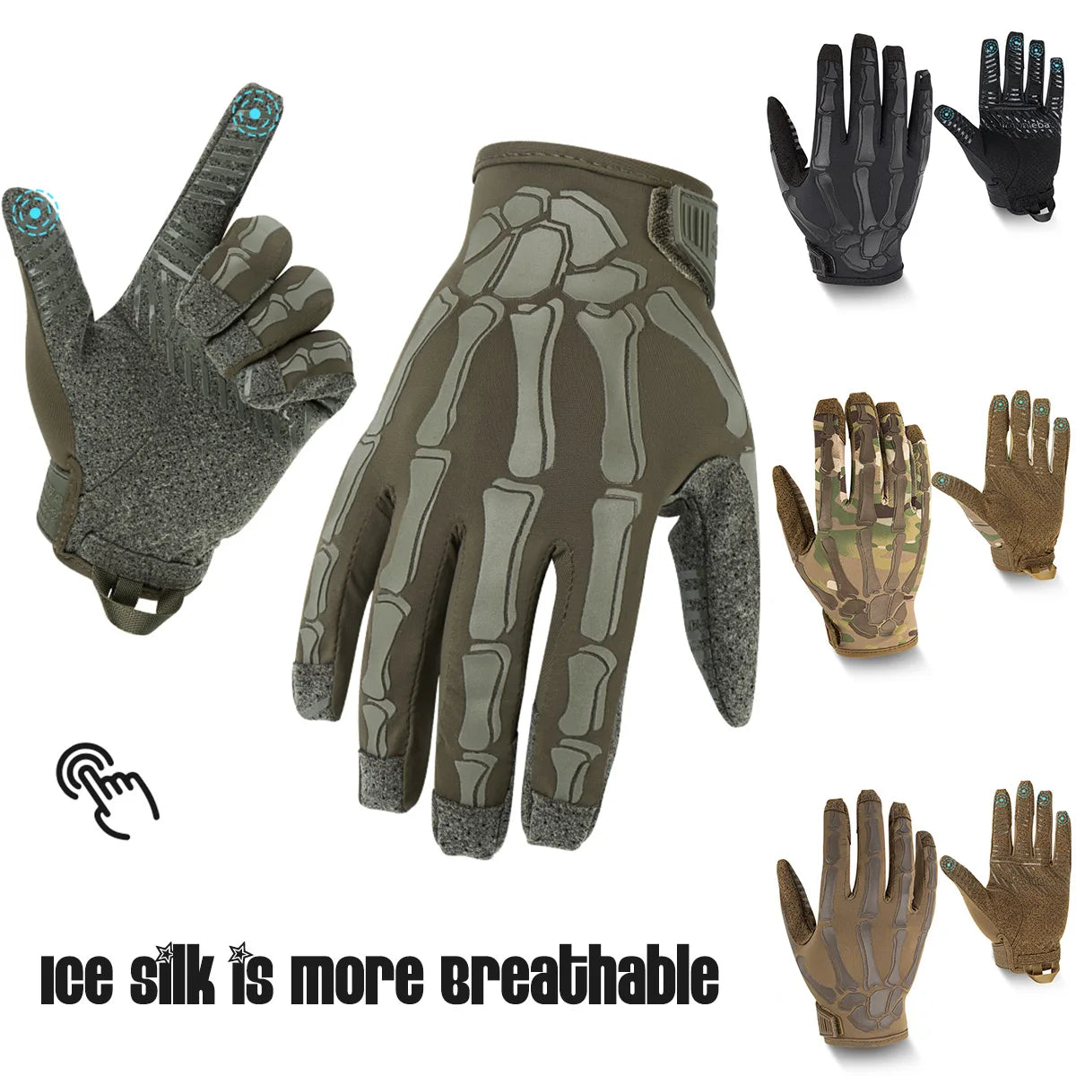 🧤 Ice Silk Full‑Finger Tactical Gloves