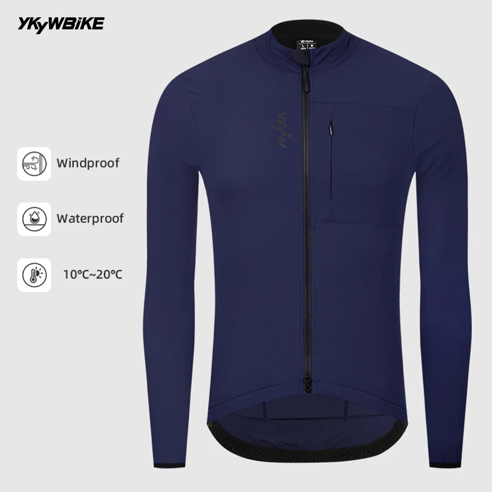 🚴 YKYW Thermal Fleece Cycling Jacket – Waterproof Windproof