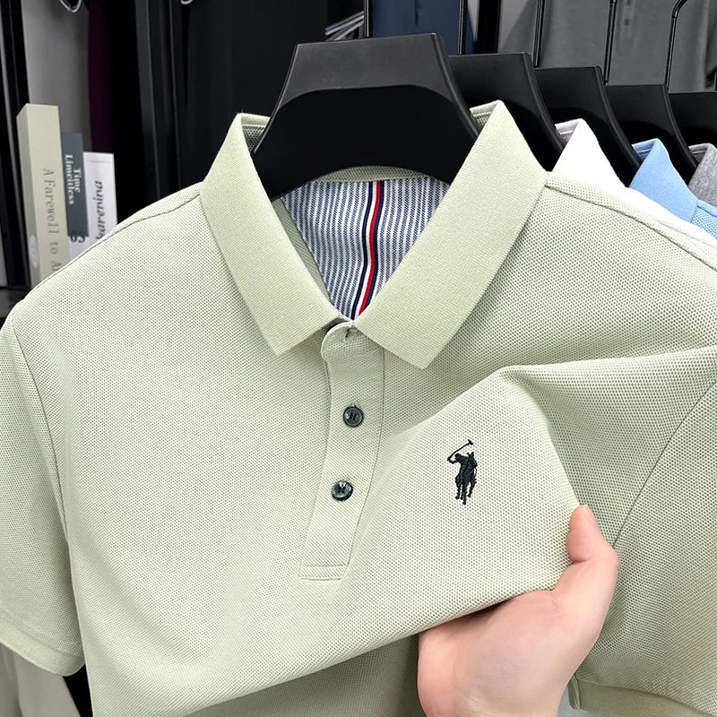 🐎 100% Pure Cotton Pony‑Embroidered Men’s Polo Shirt