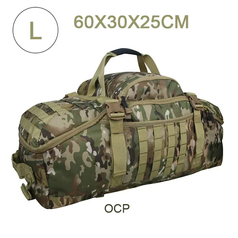 🎒 30L / 45L / 80L Tactical Duffle Backpack | 3‑in‑1 MOLLE Outdoor Bag Convertible design: works as backpack, duffle bag, or shoulder bag — tough, waterproof, built for travel, camping, and heavy use