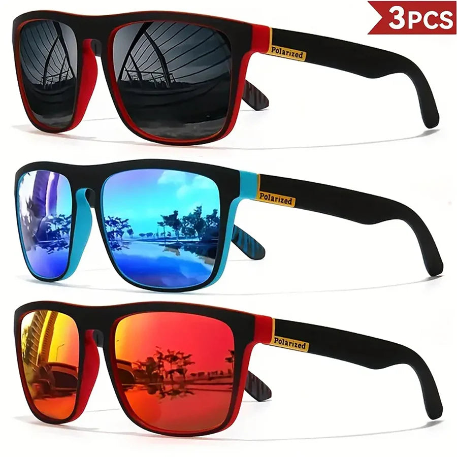 🕶️ Men’s Classic Square Sports Sunglasses (1/3/4 PCS Pack)