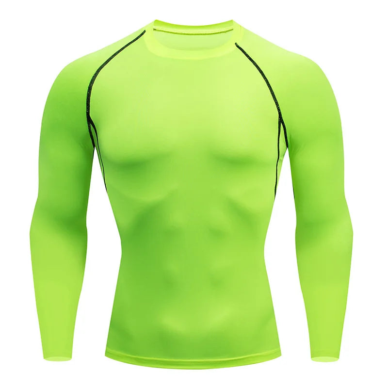 🧣 Men’s Turtleneck Compression Long Sleeve Rash Guard