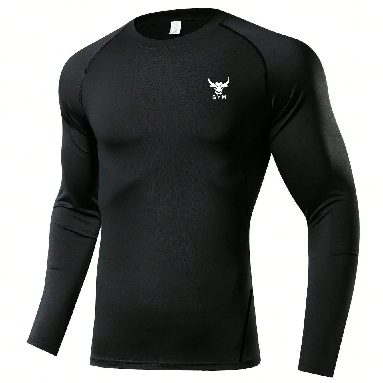 🖤 Men’s Black Compression Long Sleeve Base Layer