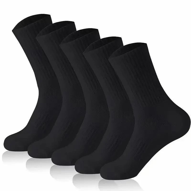 🧦 10 / 20 Pairs Neutral Solid Crew Socks | All‑Season Sports & Daily