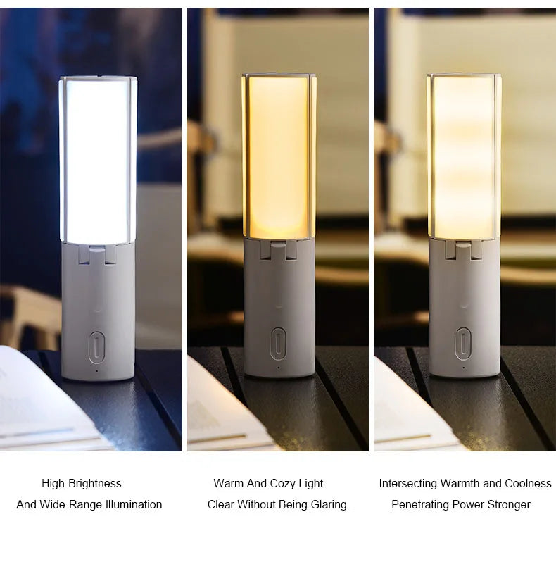 Outdoor Camping Light Portable Lantern Folding Rechargeable 3 Modes Dimmable for Outdoor Indoor Camping Tent Emergency Lighting
