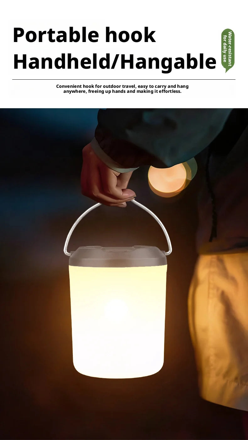 Outdoor Camping Lantern Atmosphere Tent Lighting Handheld Campsite Light Portable Illumination for Wilderness Adventures