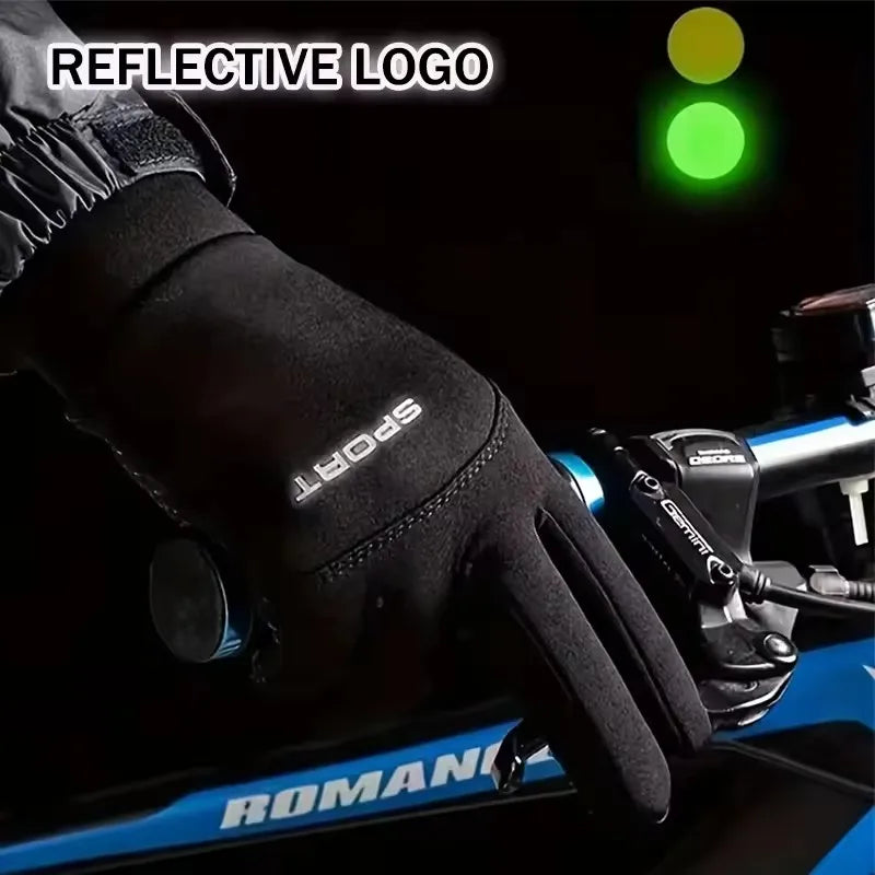 🧤 Men  Winter Thermal Gloves – Windproof, Touchscreen, Non‑Slip