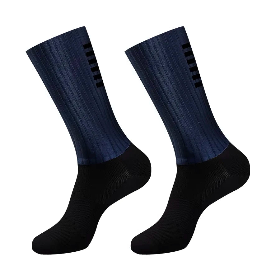 🧦 New Silicone Aero Cycling Socks | Anti‑Slip Men’s Sport Socks
