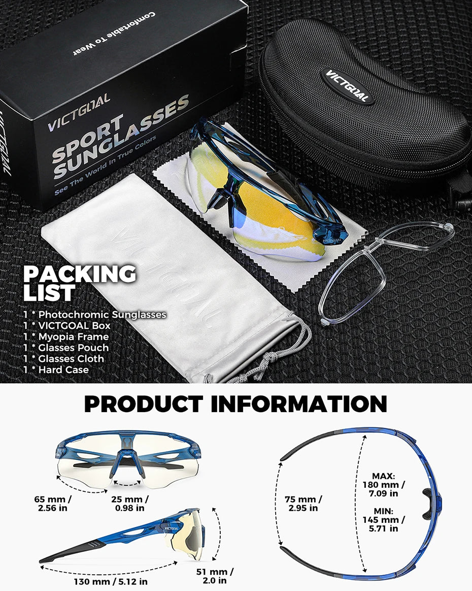 🕶️ VICTGOAL Photochromic Cycling Sunglasses