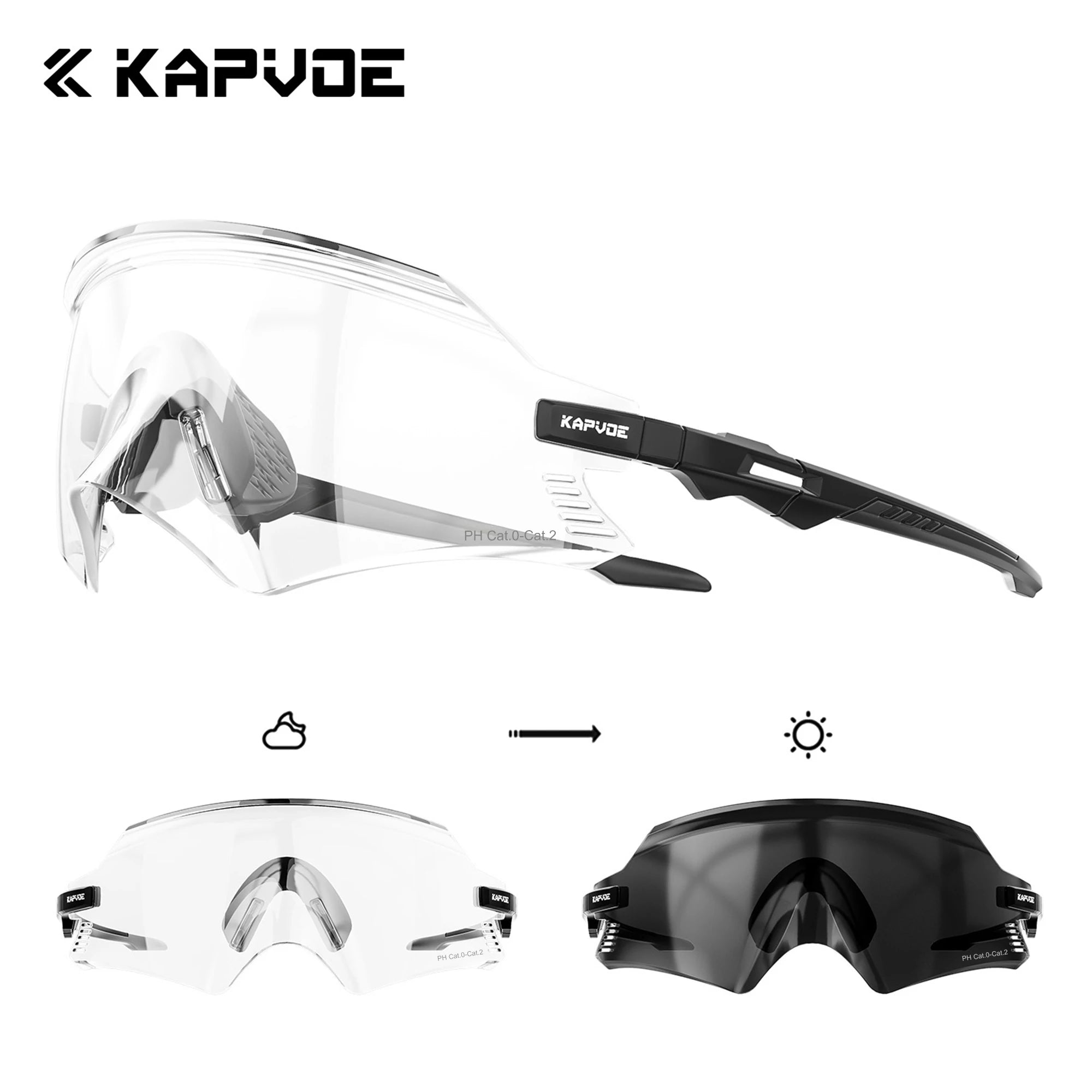 🕶️ KAPVOE Photochromic Cycling Sunglasses