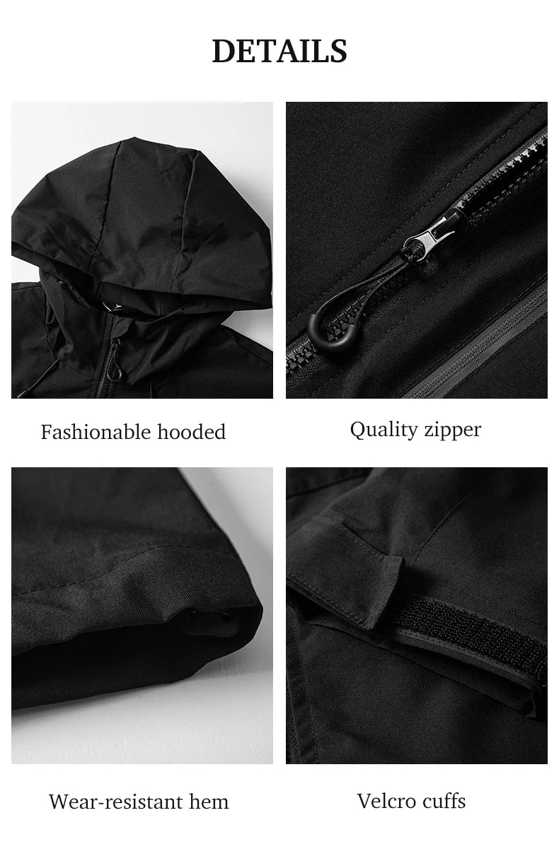 🧥 JNLN Unisex Waterproof Windbreaker – Single‑Layer Outdoor Jacket