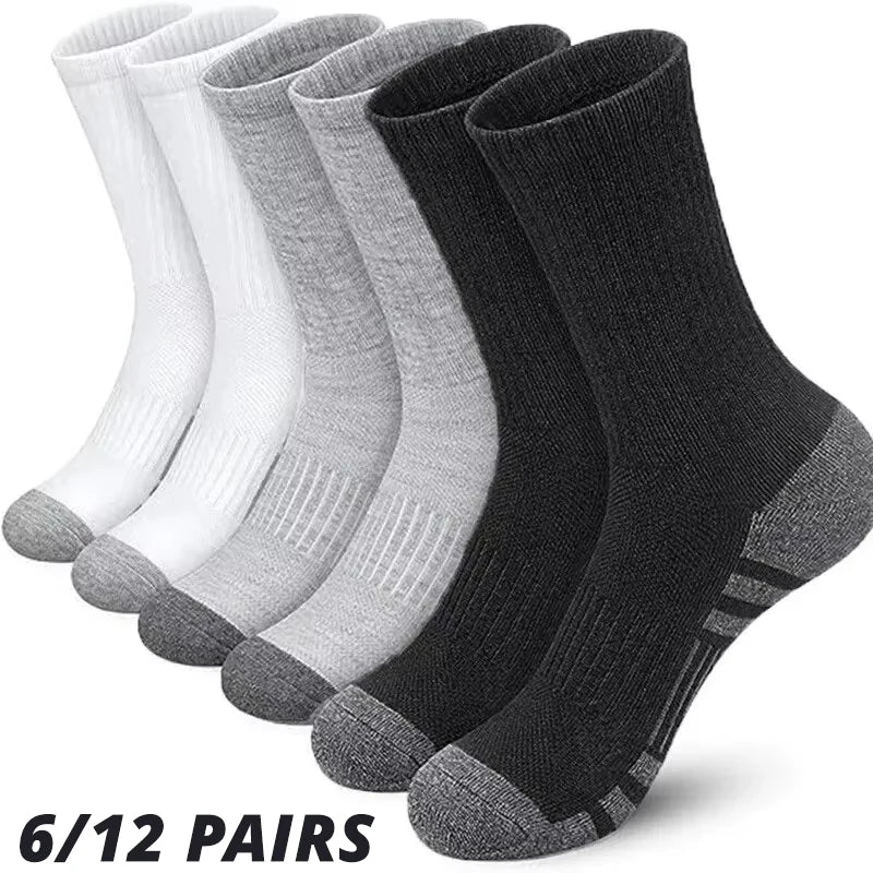 🧦 6 / 12 Pairs Men’s Ground‑Grip Sports Socks | Football & Gym