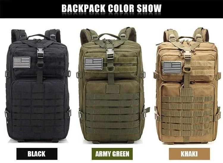 🎒 30L / 50L Tactical Backpack | MOLLE EDC Rucksack