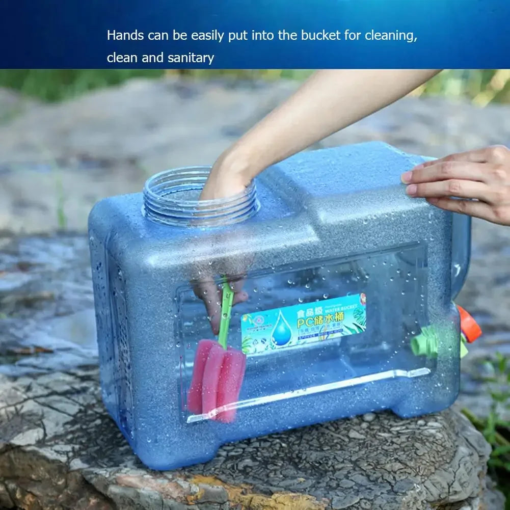 22L/20L/18L Large Capacity Water Container Water Canister Drinking Water Storage Bucket With Handle for Camping Travel Drinking