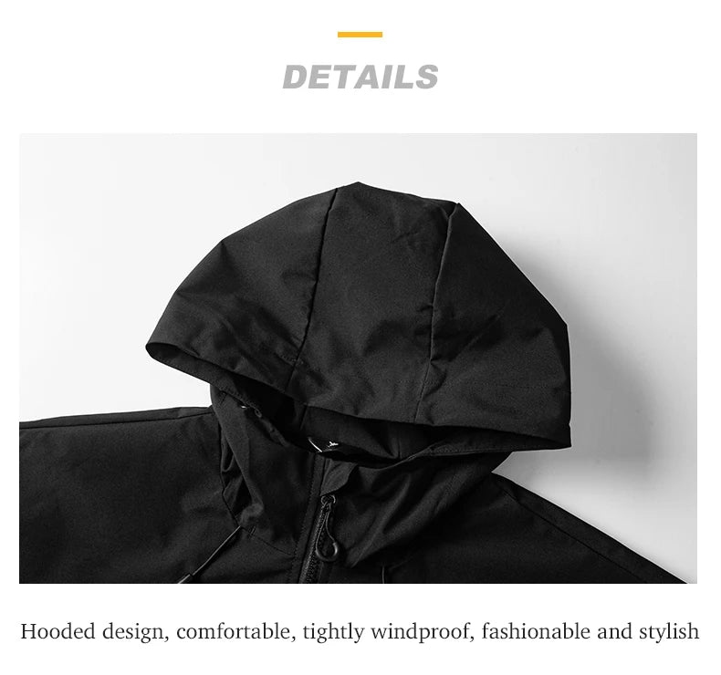 🧥 JNLN Unisex Waterproof Windbreaker – Single‑Layer Outdoor Jacket